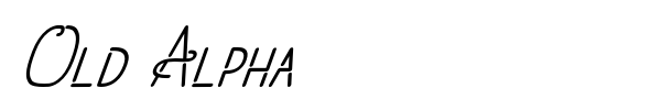 Old Alpha font preview